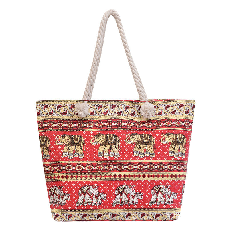 Wholesale Striped Canvas Tote Bag